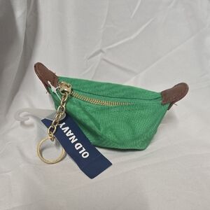 Old Navy Green Pouch with Keychain